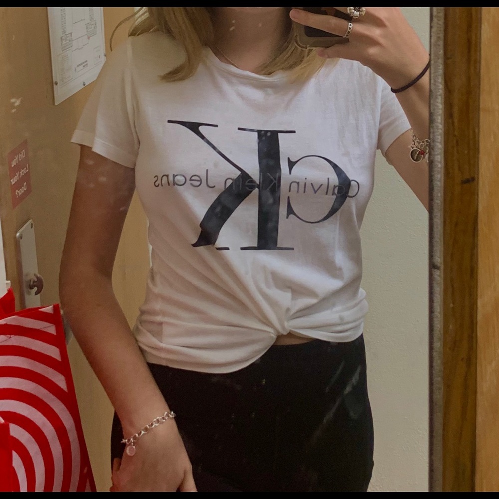calvin klein white t-shirt